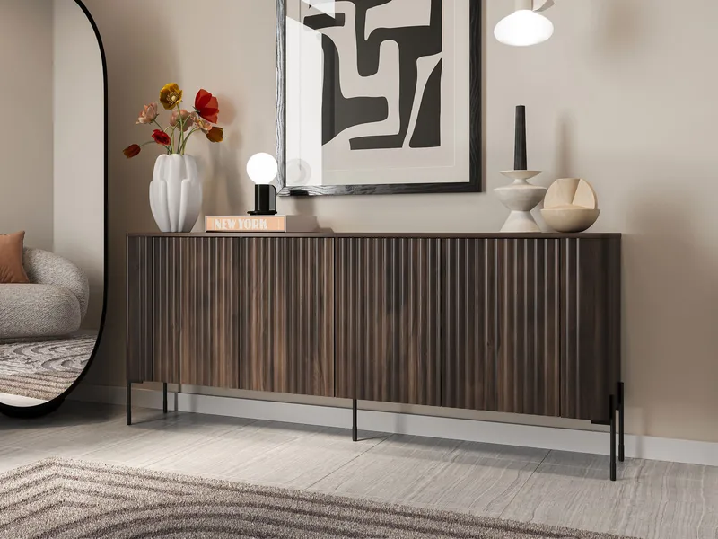 skab NO_BRAND Kommode VERA 190 brun - Opbevaring - Opbevaringsmøbler - Skænke & sideboards