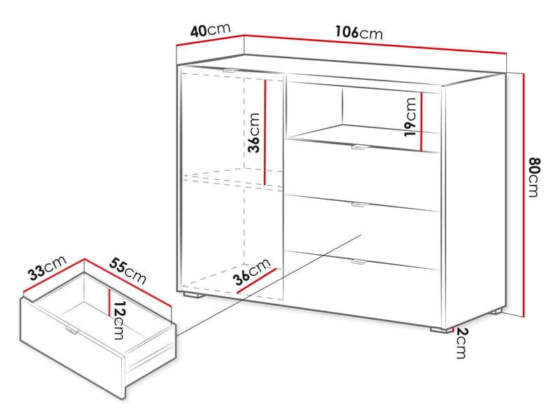 Sovren Kommode 106 cm - Brun - Opbevaring - Opbevaringsmøbler - Kommode