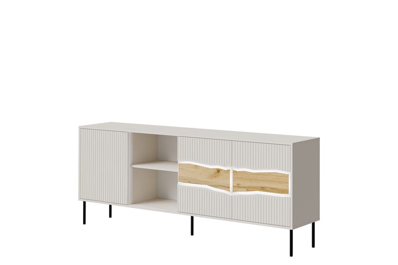 Stintino Skænk 190x40 cm, Hvid/Grå