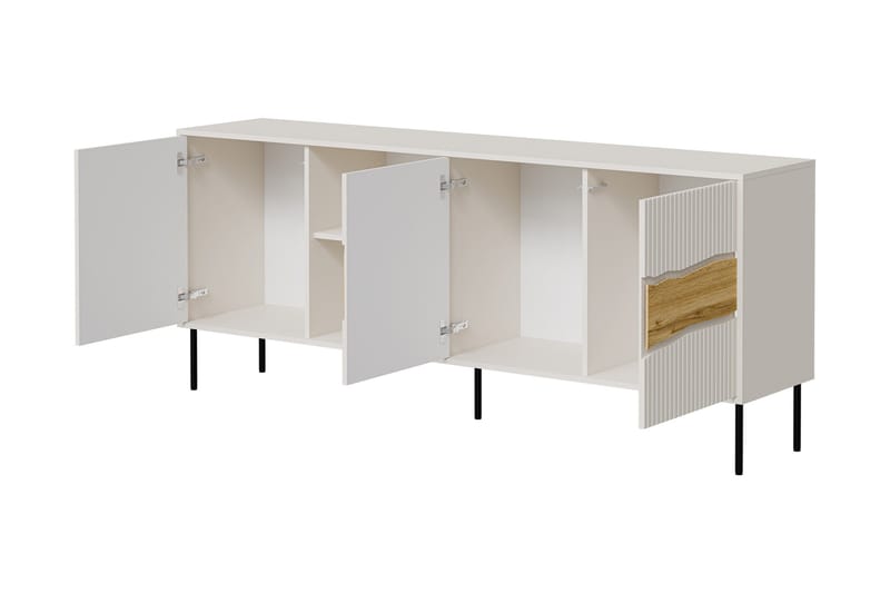 Stintino Skænk 190x40 cm - Hvid/Grå - Opbevaring - Opbevaringsmøbler - Skænke & sideboards