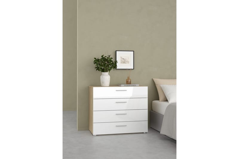 Suntia Kommode 80 cm - Natur/Hvid - Opbevaring - Opbevaringsmøbler - Kommode