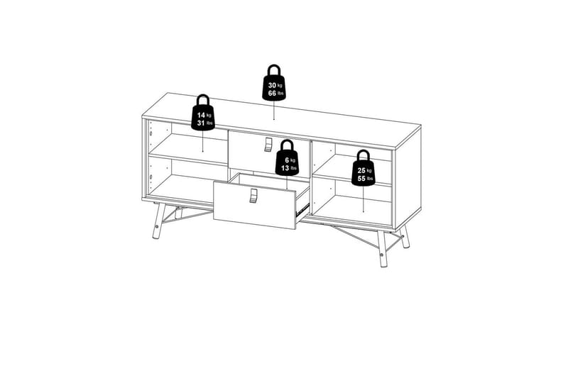 Tadami Skænk 150x40 cm - Natur - Opbevaring - Opbevaringsmøbler - Skænke & sideboards