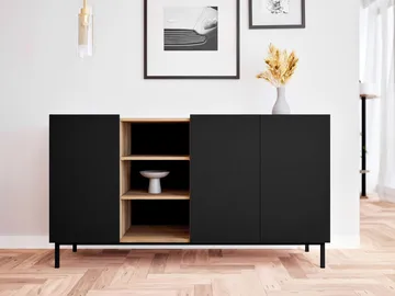 Tavrin Skænk 153x44 cm - Sort - Opbevaring - Opbevaringsmøbler - Skænke & sideboards