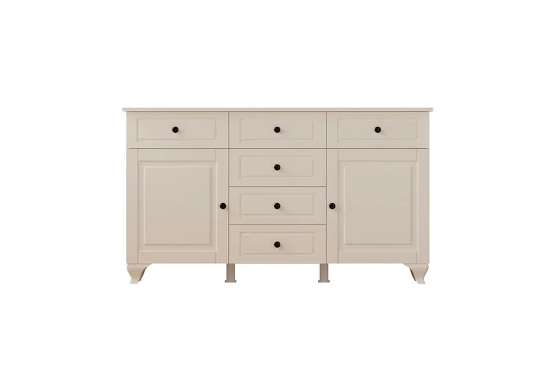 Thoro Hjørnekommode 130 cm - Mat Hvid - Opbevaring - Opbevaringsmøbler - Kommode