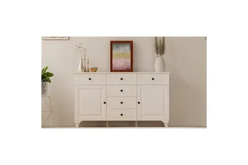 Thoro Hjørnekommode 130 cm - Mat Hvid - Opbevaring - Opbevaringsmøbler - Kommode