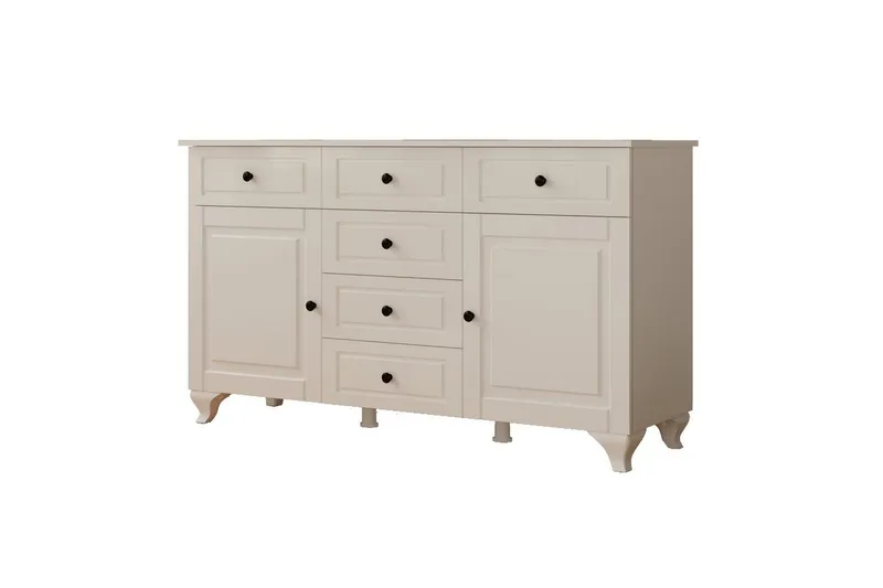 Thoro Hjørnekommode 130 cm, Mat Hvid