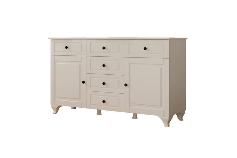 Thoro Hjørnekommode 130 cm, Mat Hvid