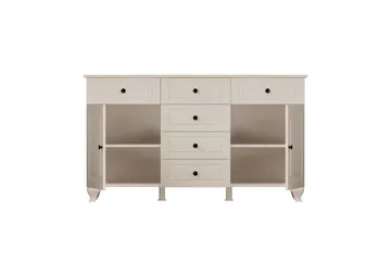 Thoro Hjørnekommode 130 cm - Mat Hvid - Opbevaring - Opbevaringsmøbler - Kommode