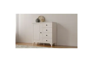 Thoro Hjørnekommode 87 cm - Mat Hvid - Opbevaring - Opbevaringsmøbler - Kommode - Entrékommode