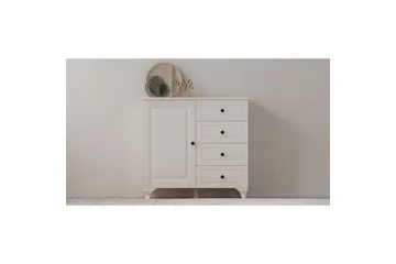 Thoro Hjørnekommode 87 cm - Mat Hvid - Opbevaring - Opbevaringsmøbler - Kommode - Entrékommode
