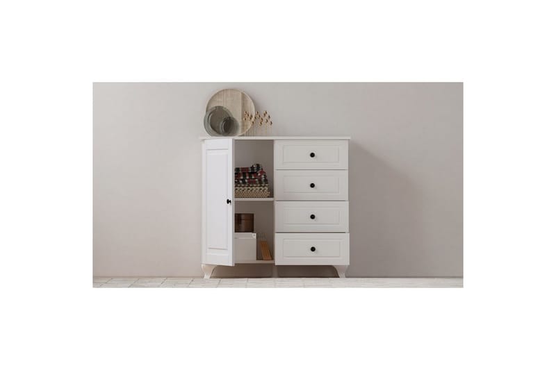 Thoro Hjørnekommode 87 cm - Mat Hvid - Opbevaring - Opbevaringsmøbler - Kommode