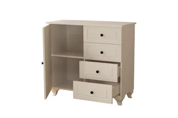 Thoro Hjørnekommode 87 cm - Mat Hvid - Opbevaring - Opbevaringsmøbler - Kommode - Entrékommode