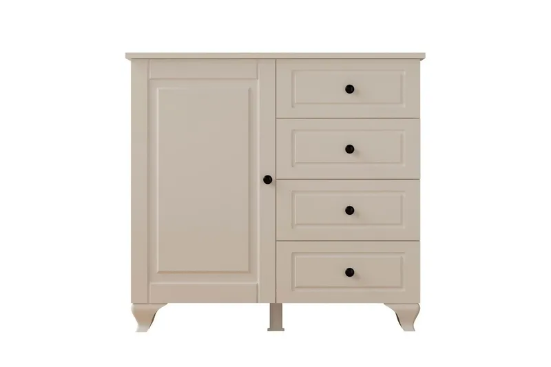 Thoro Hjørnekommode 87 cm, Mat Hvid