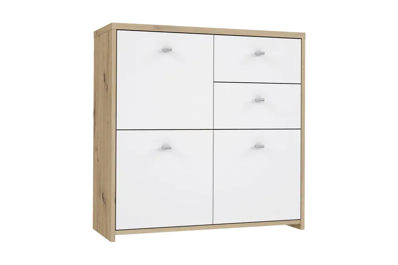 Toledor Skænk 2 Skuffer 74x77 cm, Brun / hvid