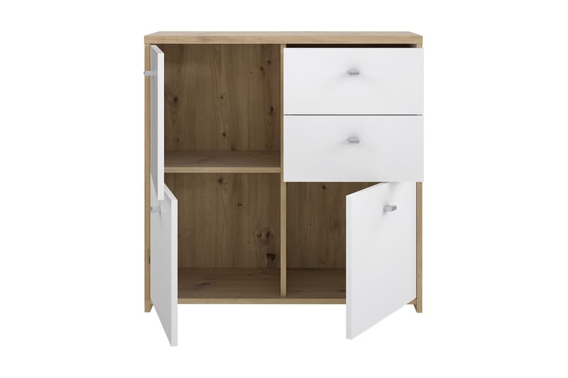 Toledor Skænk 2 Skuffer 74x77 cm - Brun / hvid - Opbevaring - Opbevaringsmøbler - Skænke & sideboards