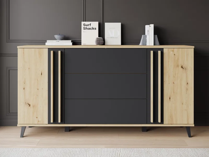 Torvos Kommode 150 cm - Brun/Sort - Opbevaring - Opbevaringsmøbler - Kommode