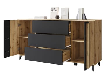 Torvos Kommode 150 cm - Sort - Opbevaring - Opbevaringsmøbler - Kommode