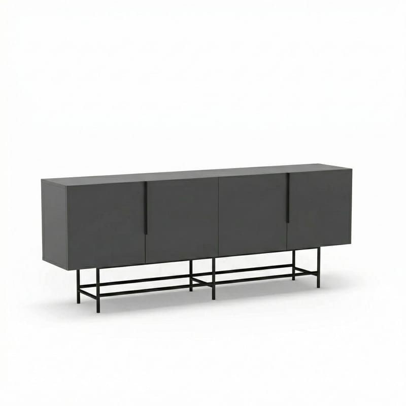 Truvia Konsol 200x77,9x40 cm - Antracit og sort - Opbevaring - Opbevaringsmøbler - Skænke & sideboards