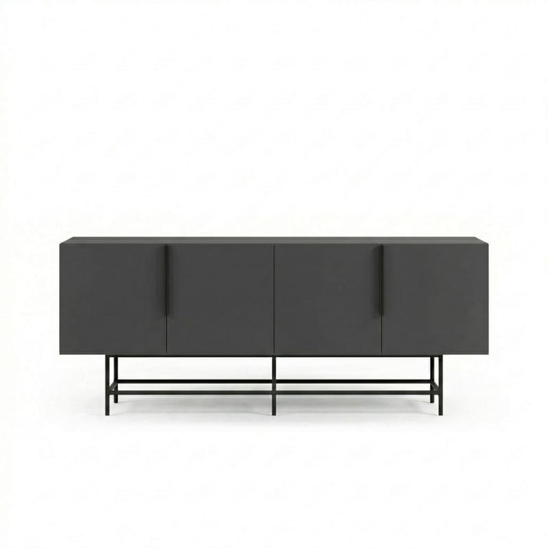 Truvia Konsol 200x77,9x40 cm - Antracit og sort - Opbevaring - Opbevaringsmøbler - Skænke & sideboards