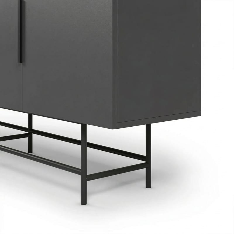 Truvia Konsol 200x77,9x40 cm - Antracit og sort - Opbevaring - Opbevaringsmøbler - Skænke & sideboards