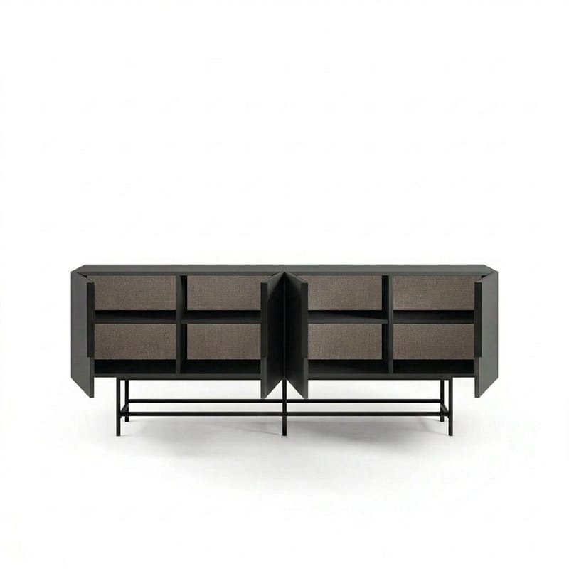 Truvia Konsol 200x77,9x40 cm - Antracit og sort - Opbevaring - Opbevaringsmøbler - Skænke & sideboards