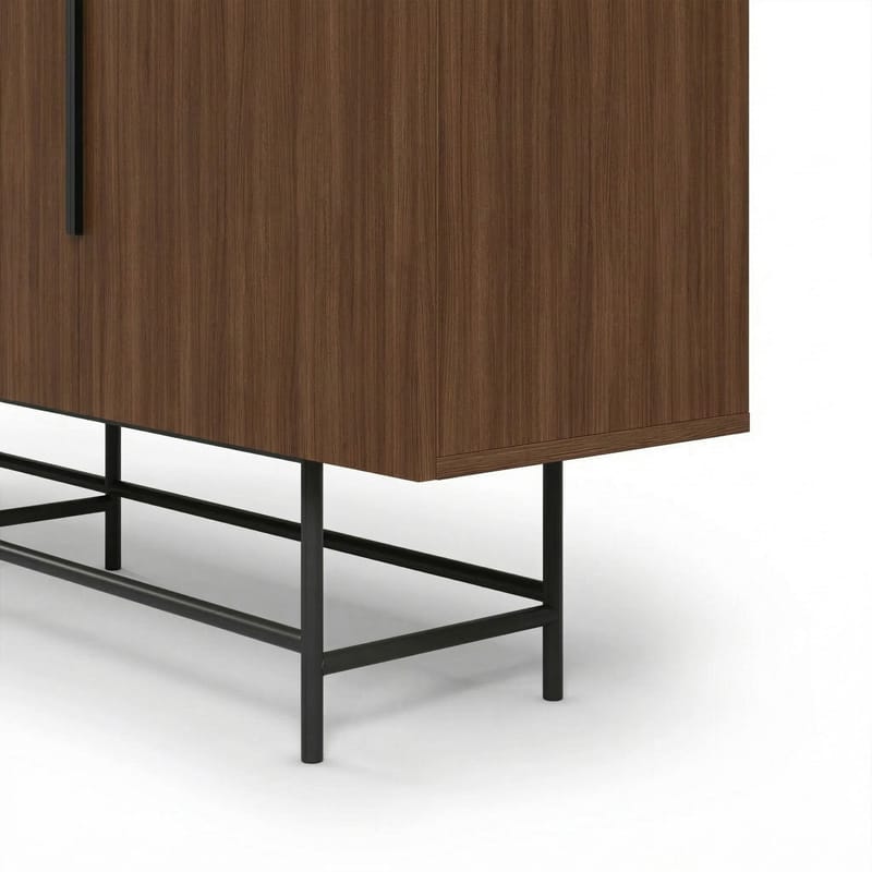 Truvia Konsol 200x77,9x40 cm - Milano Walnut and Black - Opbevaring - Opbevaringsmøbler - Skænke & sideboards