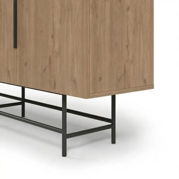 Truvia Konsol 200x77,9x40 cm - Natural Oak og Black - Opbevaring - Opbevaringsmøbler - Skænke & sideboards