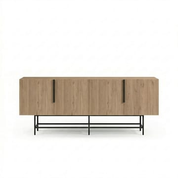 Truvia Konsol 200x77,9x40 cm - Natural Oak og Black - Opbevaring - Opbevaringsmøbler - Skænke & sideboards