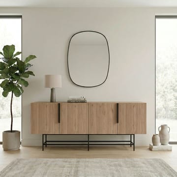 Truvia Konsol 200x77,9x40 cm - Natural Oak og Black - Opbevaring - Opbevaringsmøbler - Skænke & sideboards