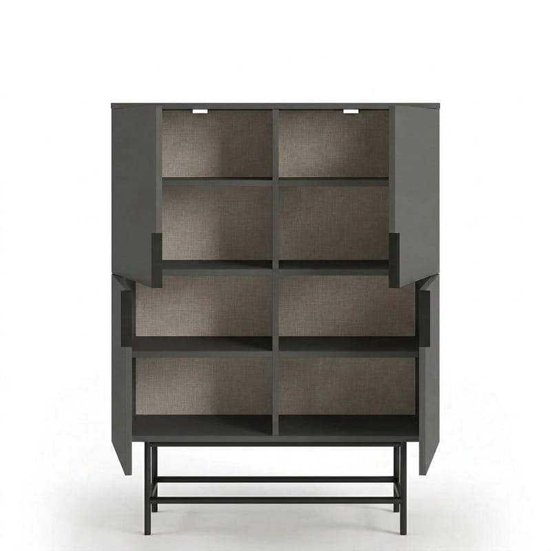 Truvia Skænk 100x128x40 cm - Antracit sort - Opbevaring - Opbevaringsmøbler - Skænke & sideboards