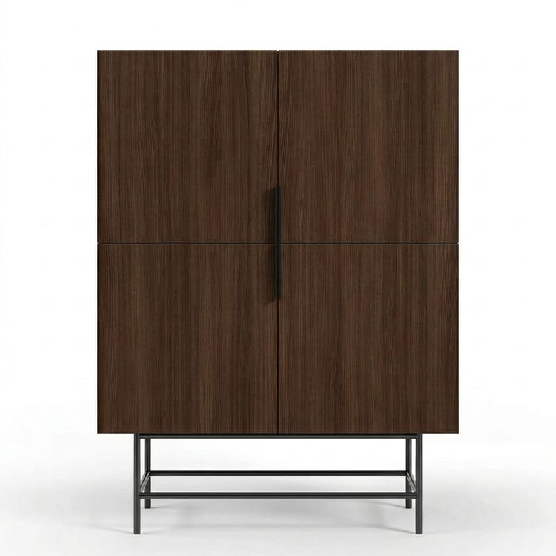Truvia Skænk 100x128x40 cm - Milano valnød sort - Opbevaring - Opbevaringsmøbler - Skænke & sideboards