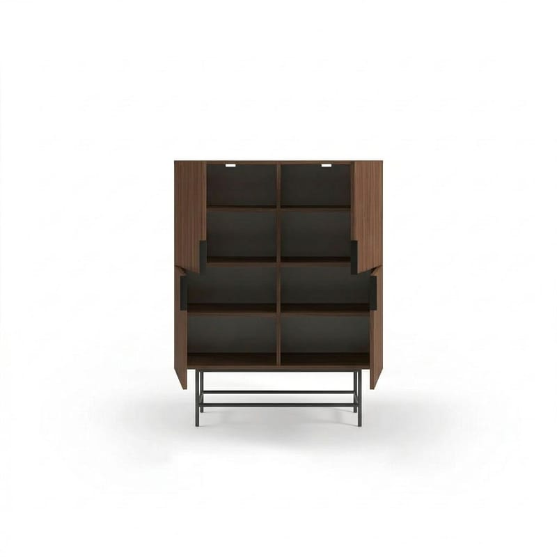 Truvia Skænk 100x128x40 cm - Milano valnød sort - Opbevaring - Opbevaringsmøbler - Skænke & sideboards