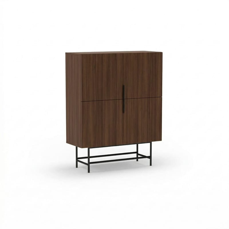 Truvia Skænk 100x128x40 cm - Milano valnød sort - Opbevaring - Opbevaringsmøbler - Skænke & sideboards