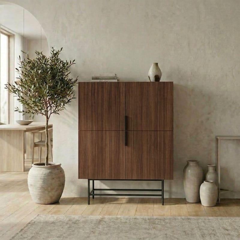 Truvia Skænk 100x128x40 cm - Milano valnød sort - Opbevaring - Opbevaringsmøbler - Skænke & sideboards