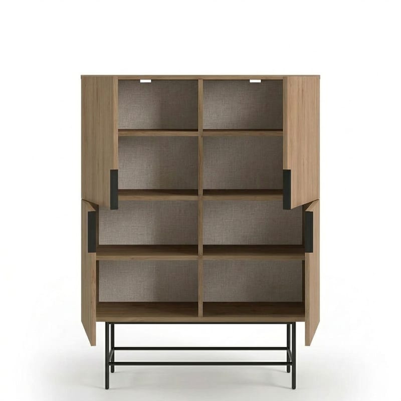 Truvia Skænk 100x128x40 cm - Naturlig eg sort - Opbevaring - Opbevaringsmøbler - Skænke & sideboards