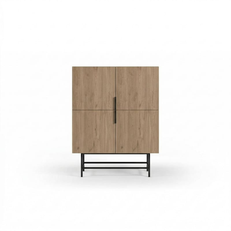Truvia Skænk 100x128x40 cm - Naturlig eg sort - Opbevaring - Opbevaringsmøbler - Skænke & sideboards