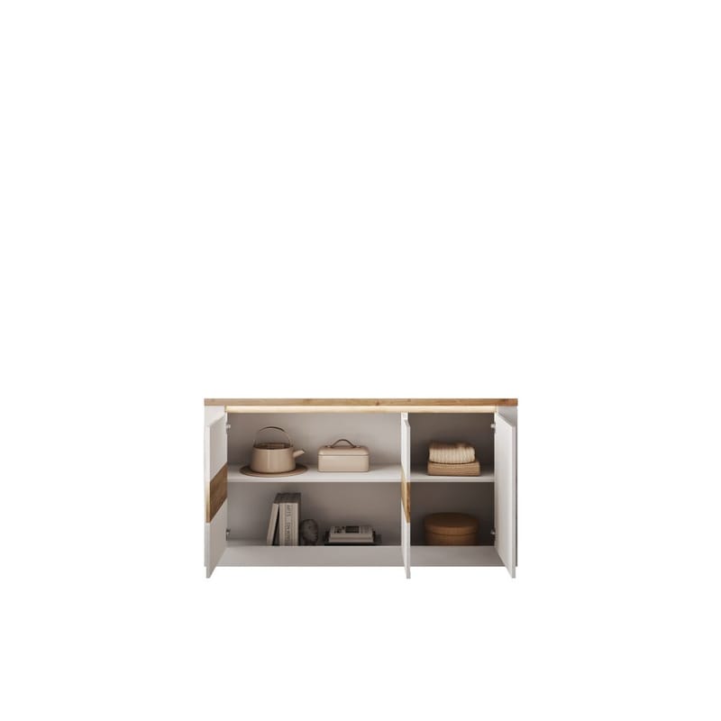 Vandesar Skænk 160 cm - Natur/Hvid - Opbevaring - Opbevaringsmøbler - Skænke & sideboards