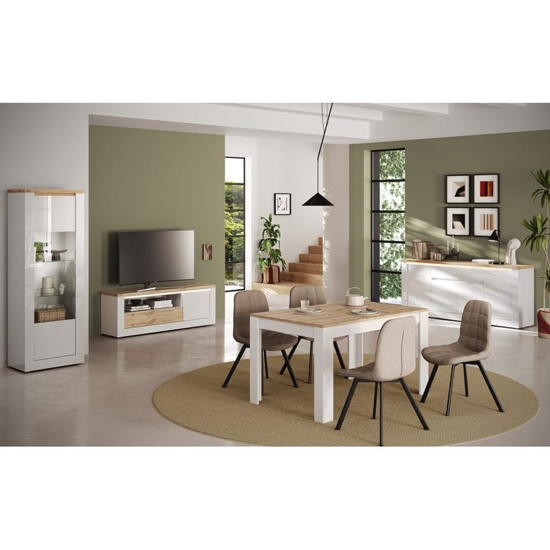 Vandesar Skænk 207 cm - Natur/Hvid - Opbevaring - Opbevaringsmøbler - Skænke & sideboards