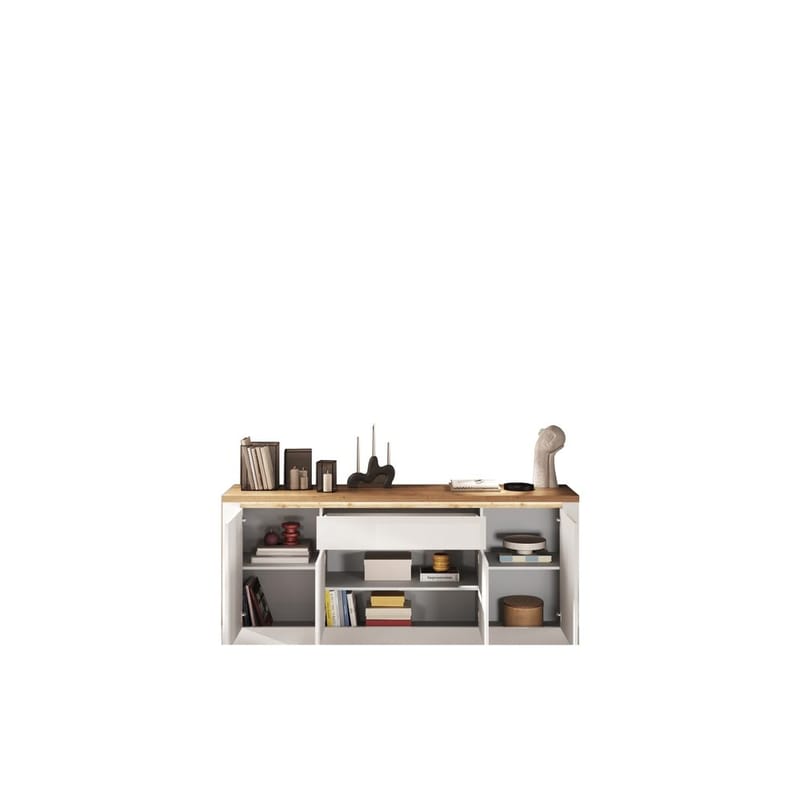 Vandesar Skænk 207 cm - Natur/Hvid - Opbevaring - Opbevaringsmøbler - Skænke & sideboards