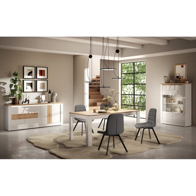 Vandesar TV-bænk 207 cm - Natur/Hvid - Opbevaring - Opbevaringsmøbler - Skænke & sideboards