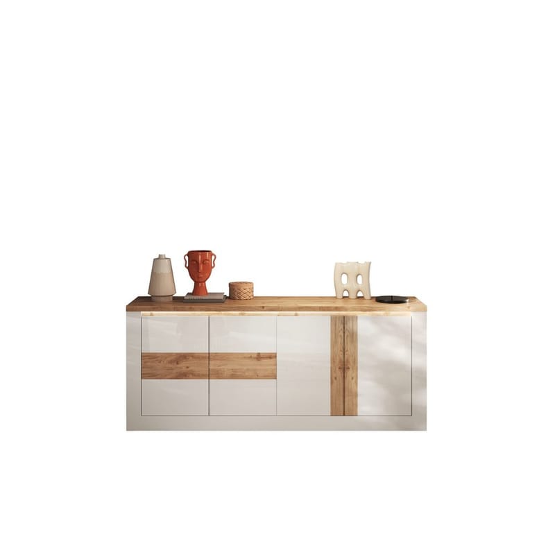 Vandesar TV-bænk 207 cm - Natur/Hvid - Opbevaring - Opbevaringsmøbler - Skænke & sideboards