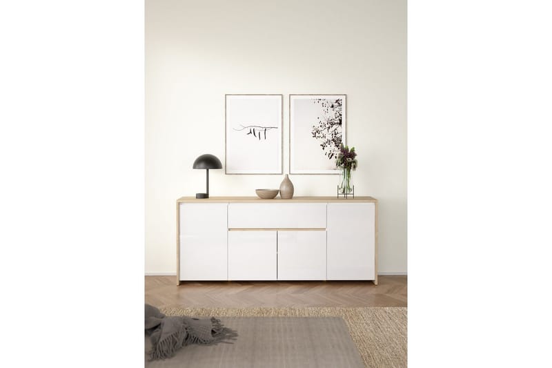 Varun Skænk 197x48 cm - Hvid - Opbevaring - Opbevaringsmøbler - Skænke & sideboards