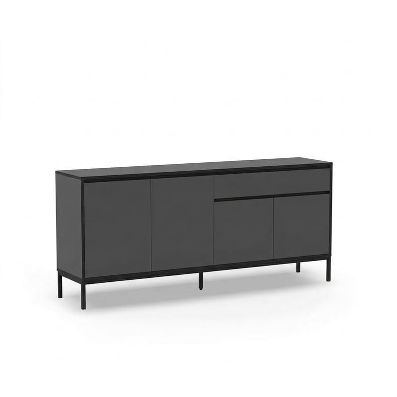 Velar Konsol 180x80x40 cm, Antracit, Wood Black, Black