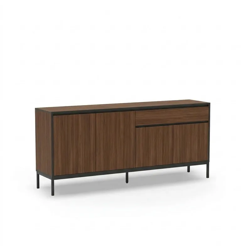 Velar Konsol 180x80x40 cm - Milano Walnut, Wood Black, Black - Opbevaring - Opbevaringsmøbler - Skænke & sideboards