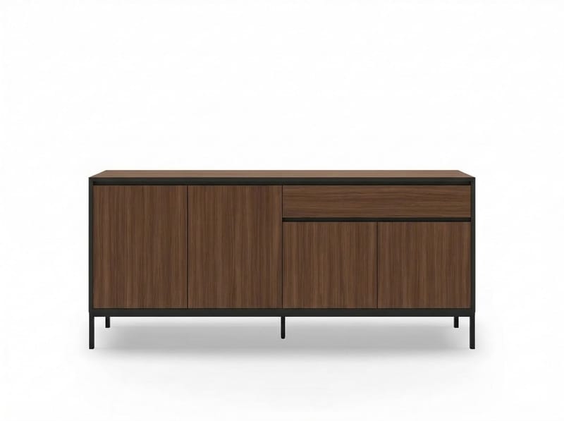 Velar Konsol 180x80x40 cm - Milano Walnut, Wood Black, Black - Opbevaring - Opbevaringsmøbler - Skænke & sideboards