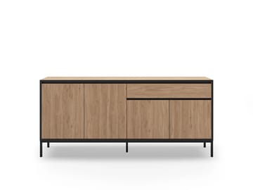 Velar Konsol 180x80x40 cm - Natur-eg, Wood Black, sort - Opbevaring - Opbevaringsmøbler - Skænke & sideboards