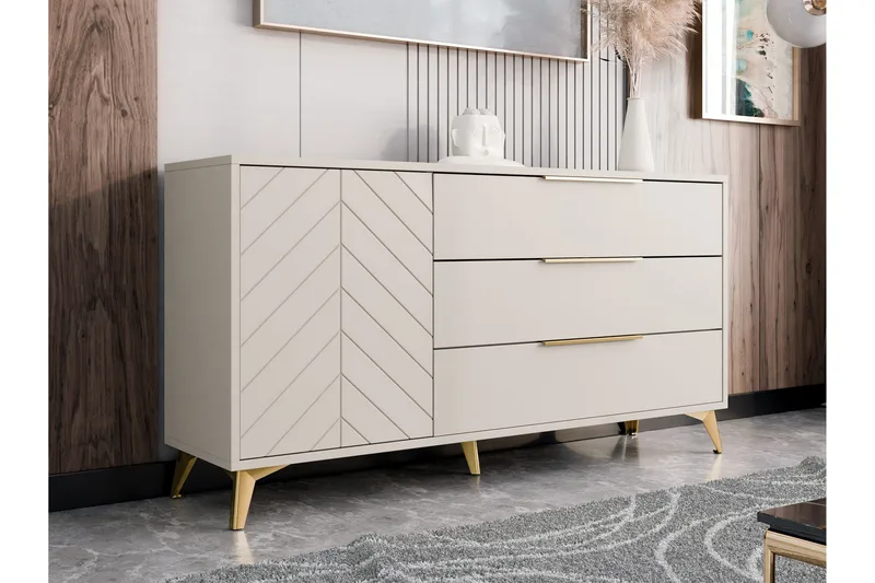 Vemdalen Kommode 154 cm - Beige - Opbevaring - Opbevaringsmøbler - Kommode