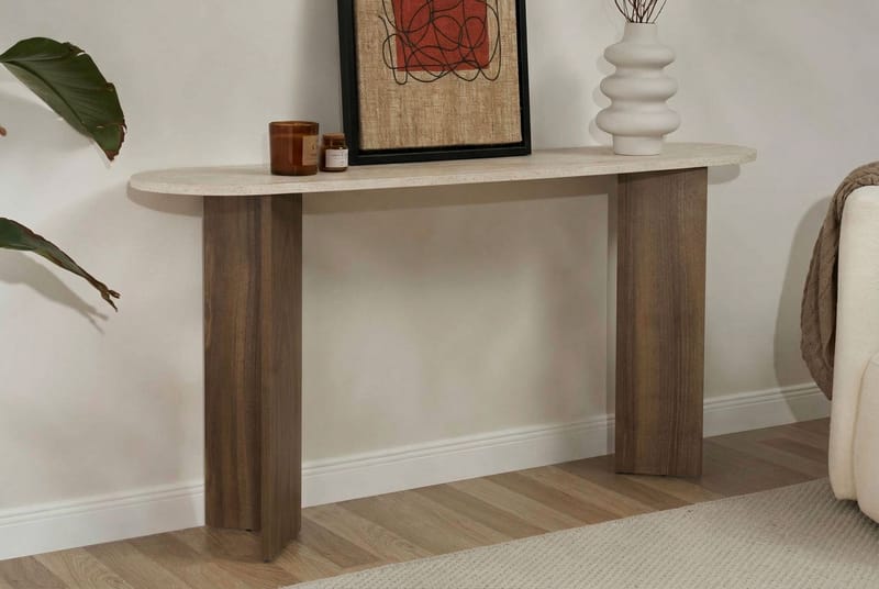 Yeno Skænk 150x75x35 cm - Travertin, Venezia Walnut - Opbevaring - Opbevaringsmøbler - Skænke & sideboards