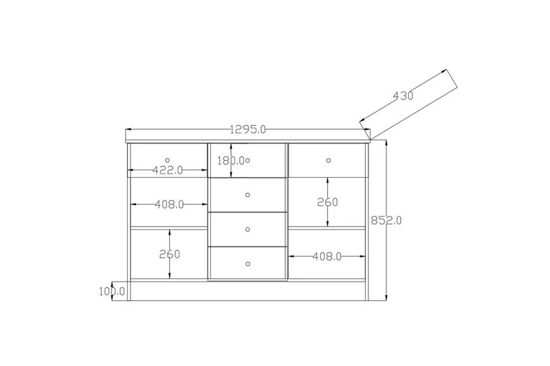 Zavira Kommode 130 cm - Mat Hvid - Opbevaring - Opbevaringsmøbler - Kommode