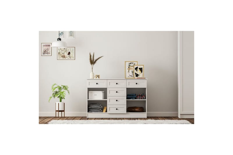 Zavira Kommode 130 cm - Mat Hvid - Opbevaring - Opbevaringsmøbler - Kommode